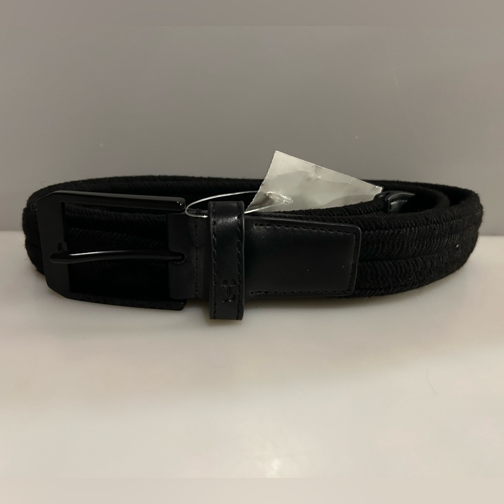 New Under Armour Men’s Braided Stretch Black Golf Belt - Men's Size 36 NWT
